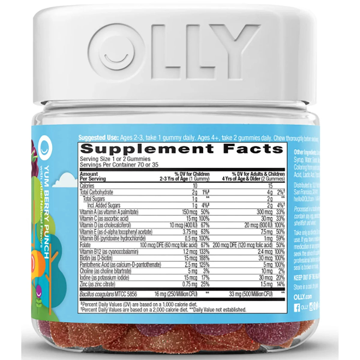 Kids Multi + Probiotic Gummies - Yum Berry Punch