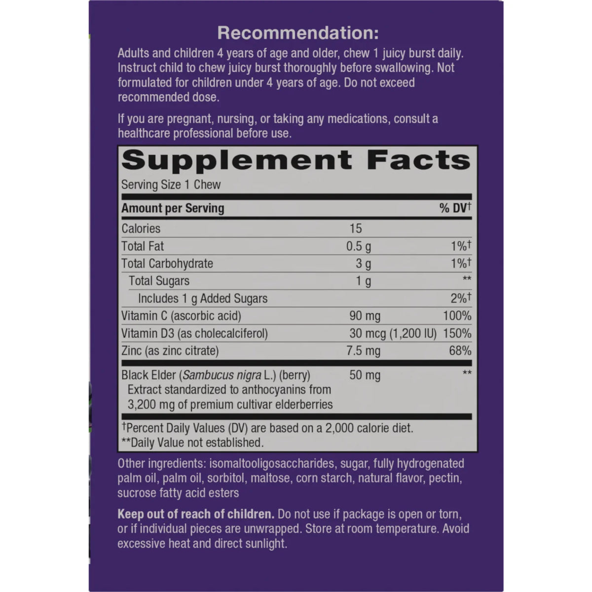 Sambucus Ultra Immune Juicy Burst