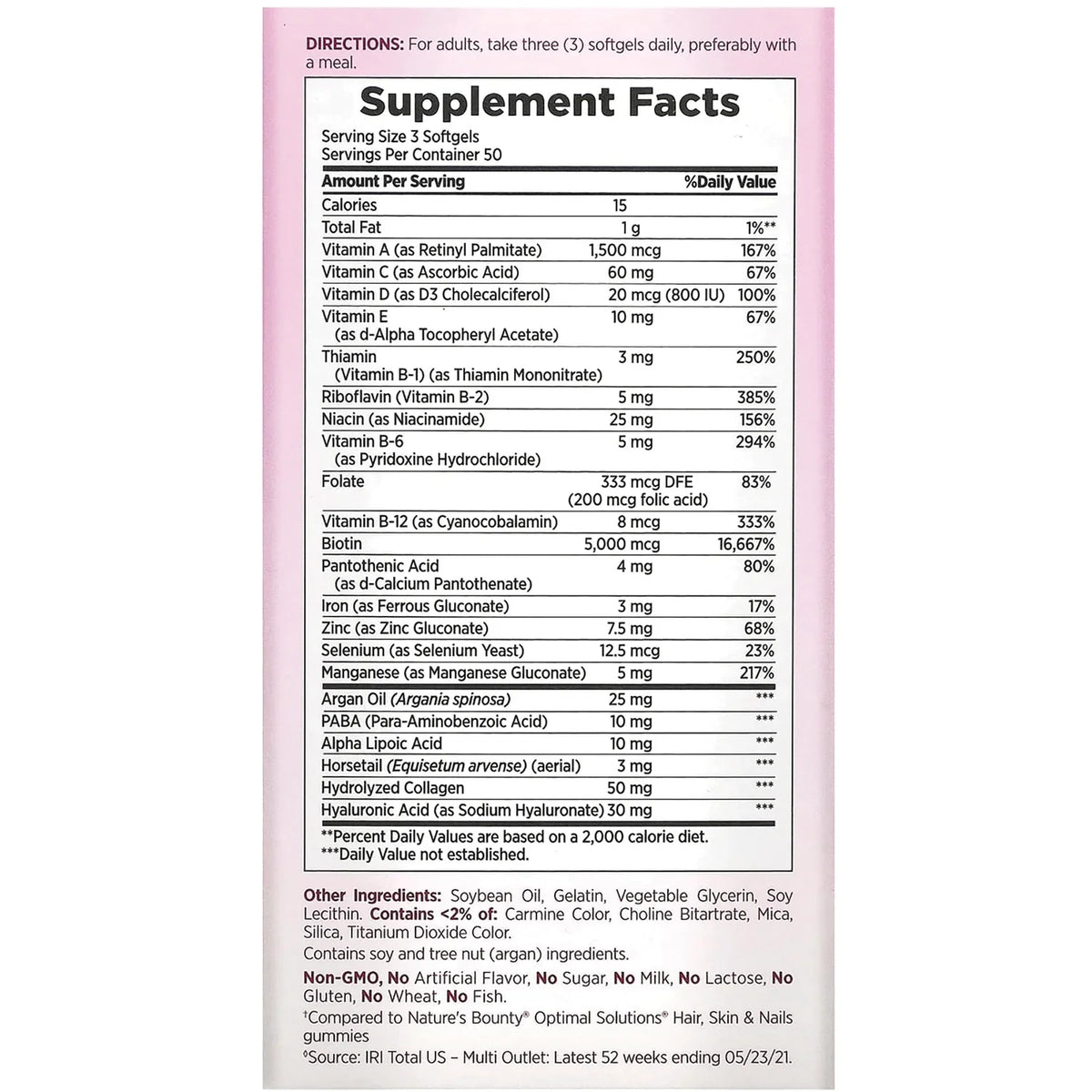 Extra Strength Hair, Skin & Nails Softgels