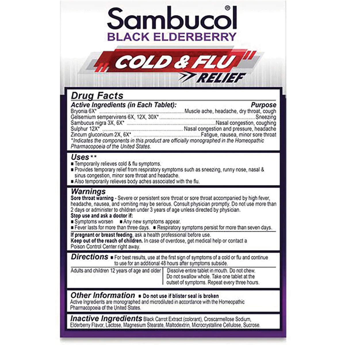 Black Elderberry Cold And Flu Relief