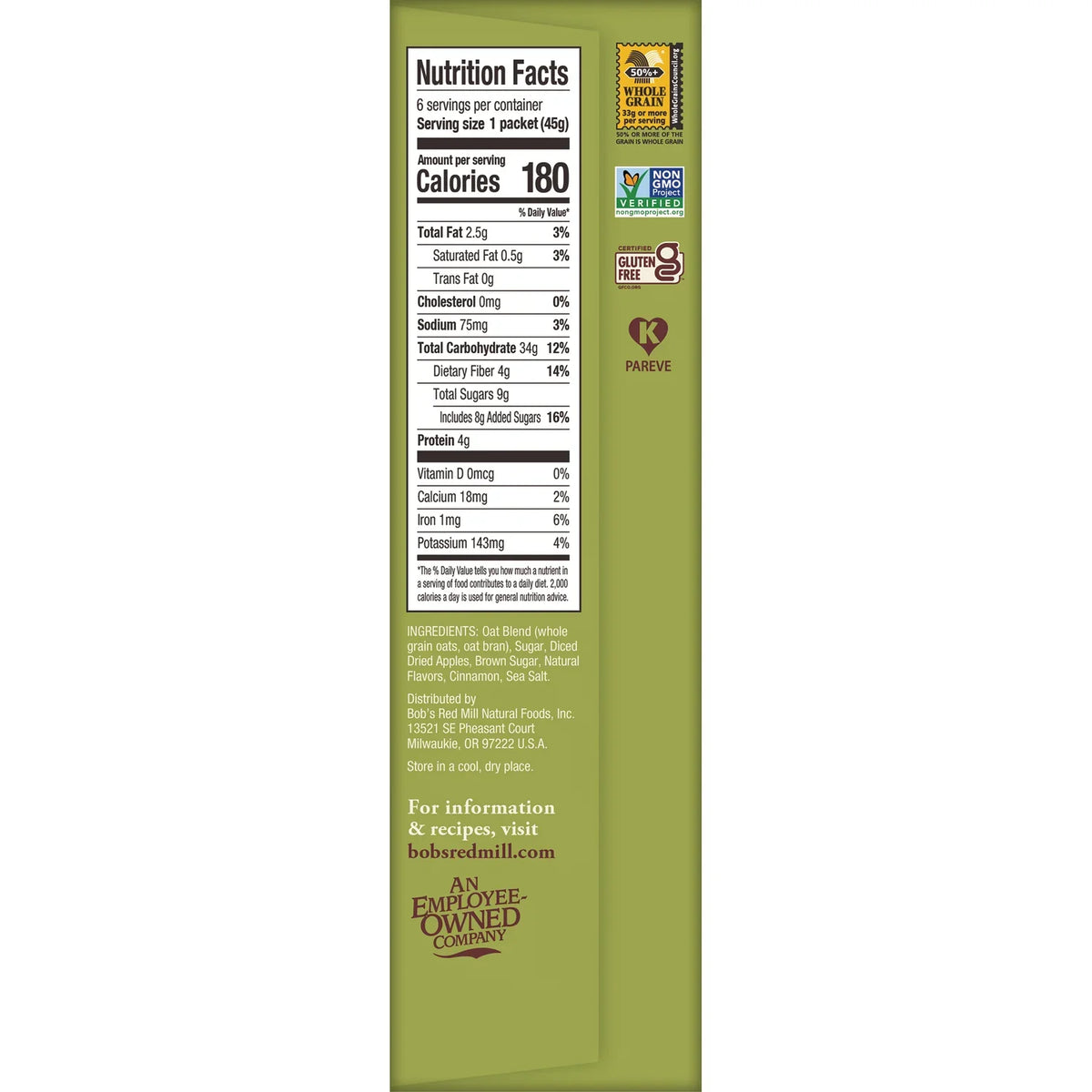 Instant Oatmeal - Apple & Cinnamon