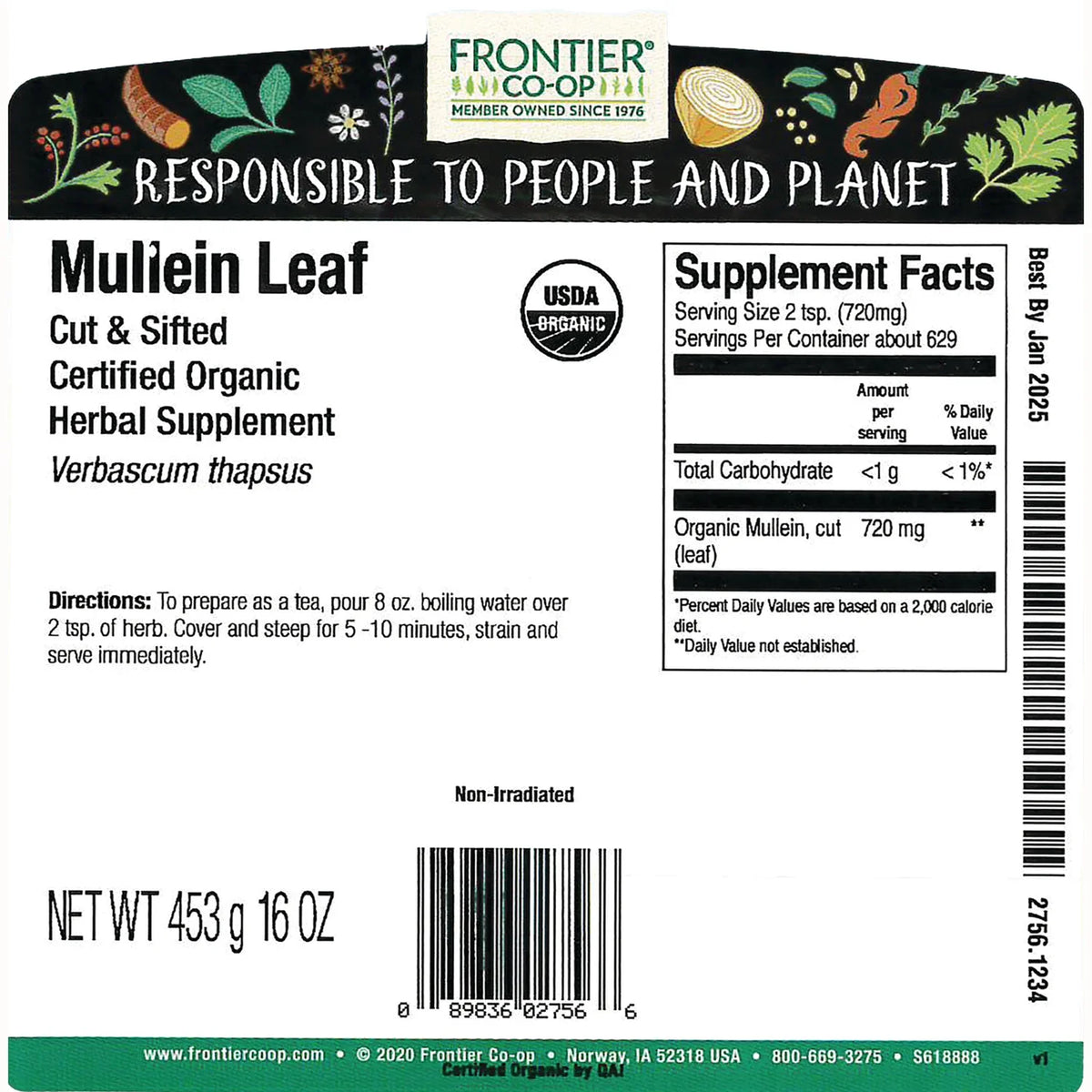 Organic Mullein Leaf - Cut & Sifted