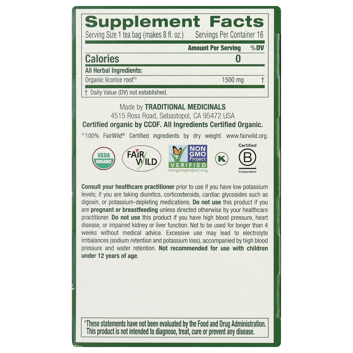 Organic Licorice Root Tea