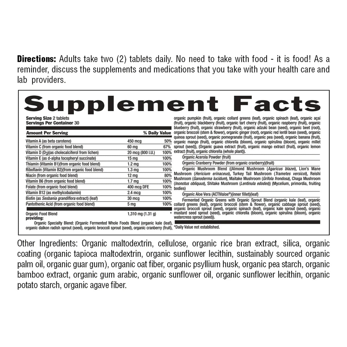 Realfood Organics Multivitamin For Women