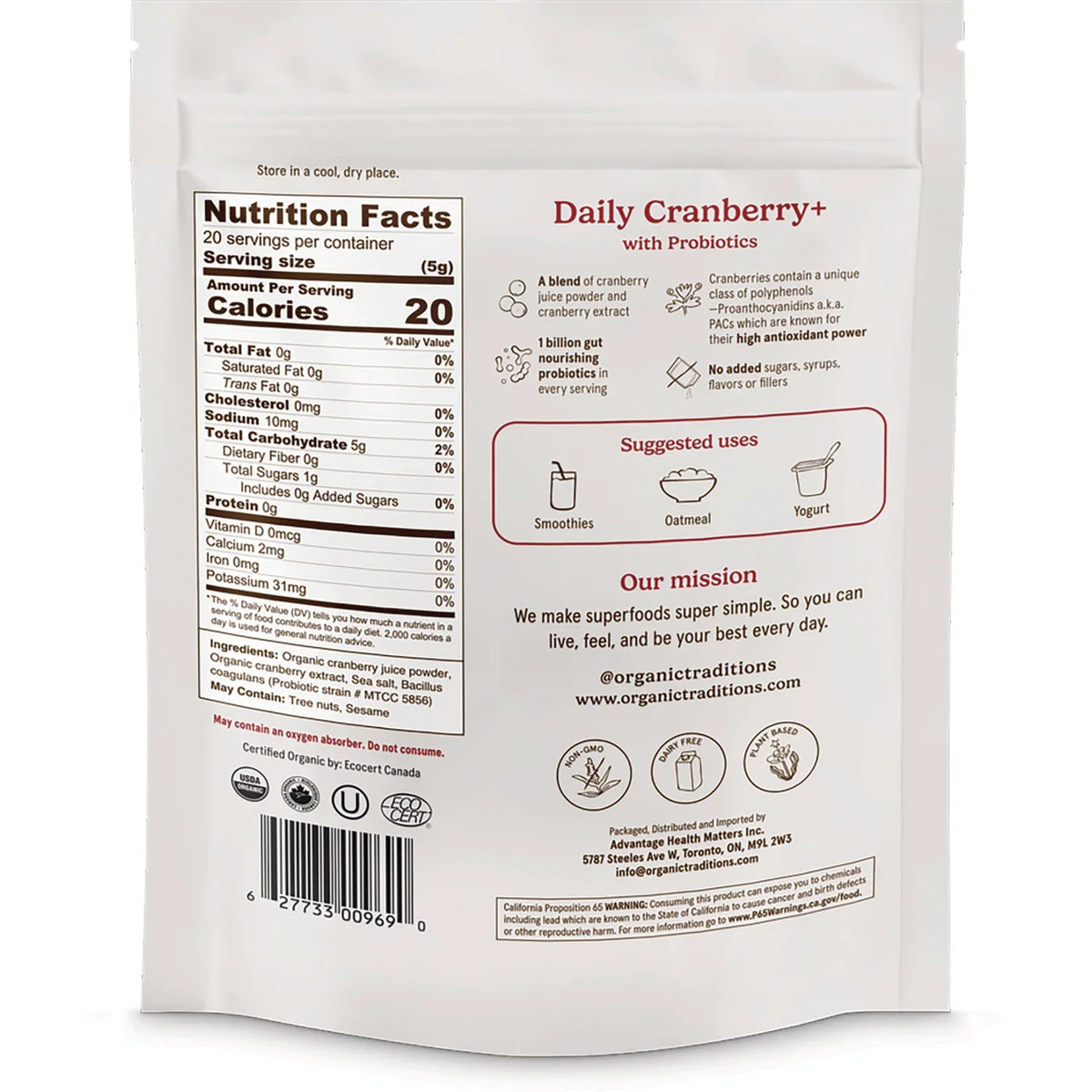 Daily Cranberry+ with Probiotics