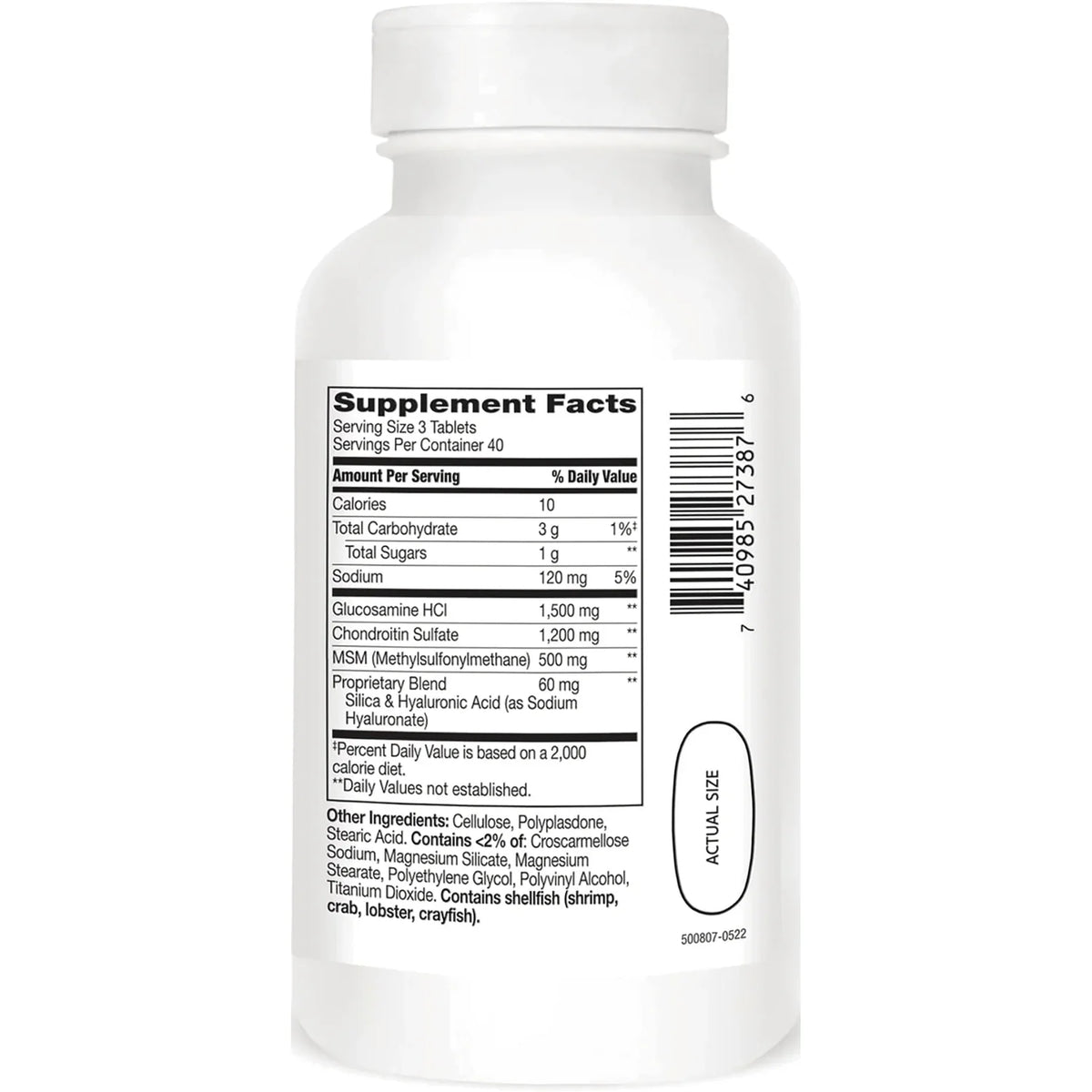 Glucosamine & Chondroitin Plus Hyaluronic Acid + MSM