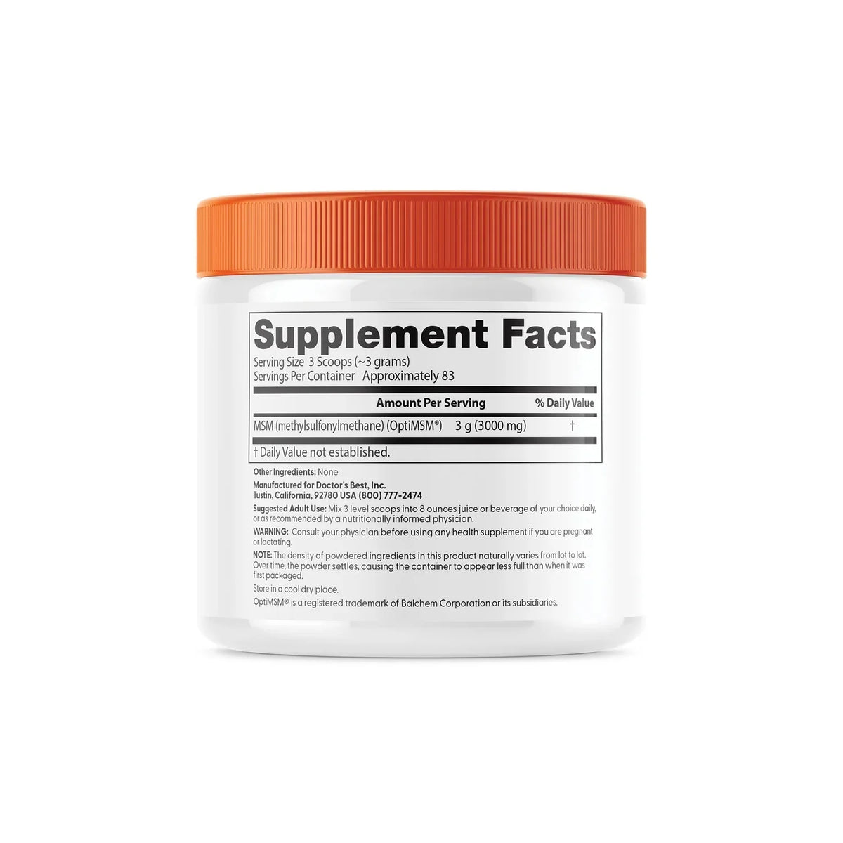 MSM Powder with OptiMSM